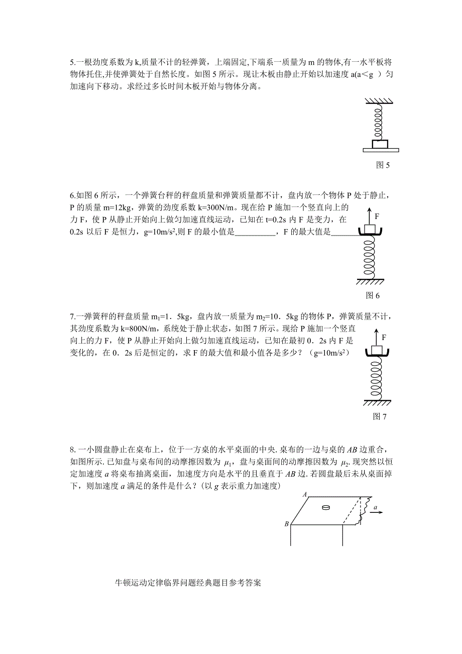 牛顿运动定律经典临界问题_第2页