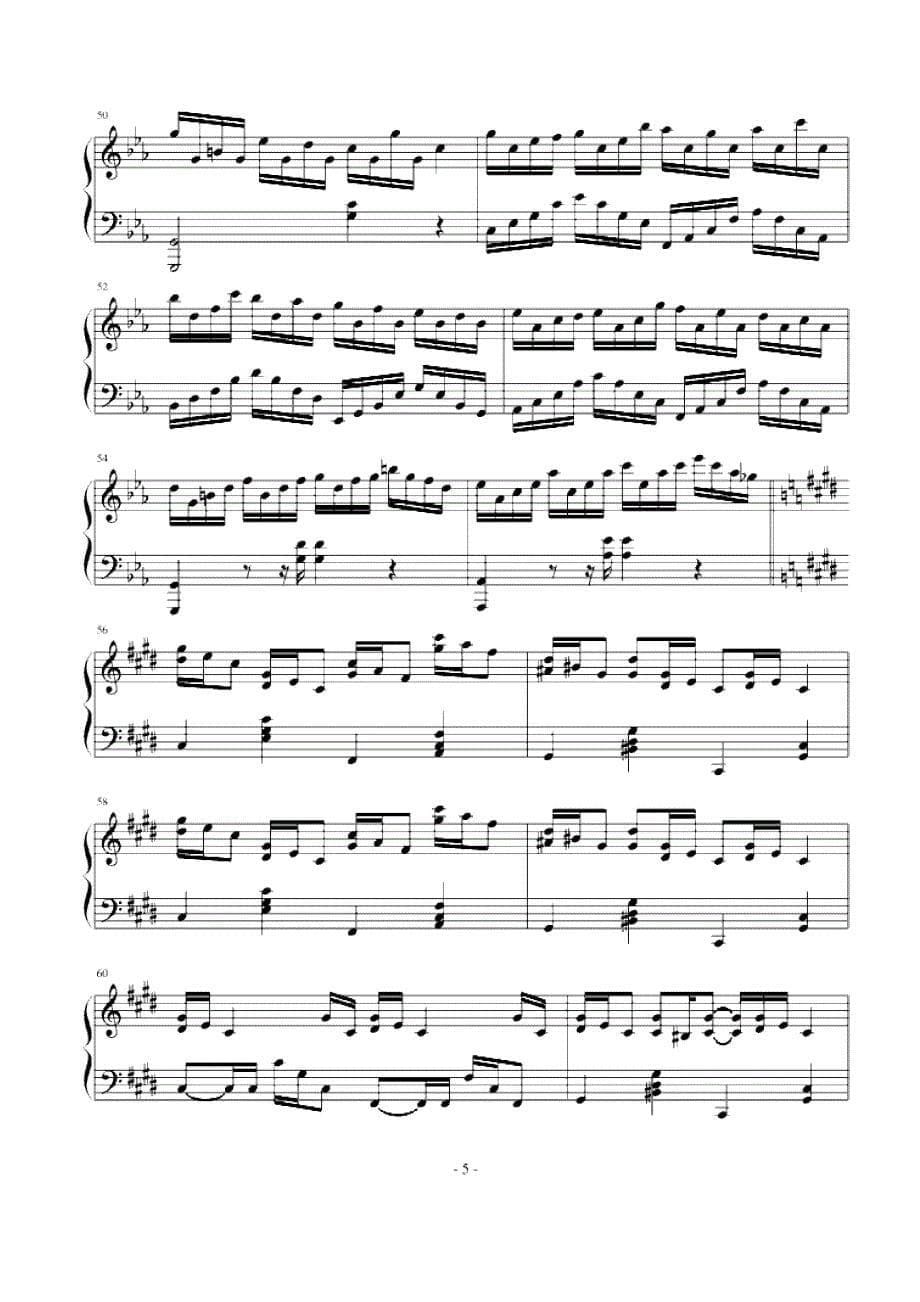 克罗地亚狂想曲 钢琴谱_第5页
