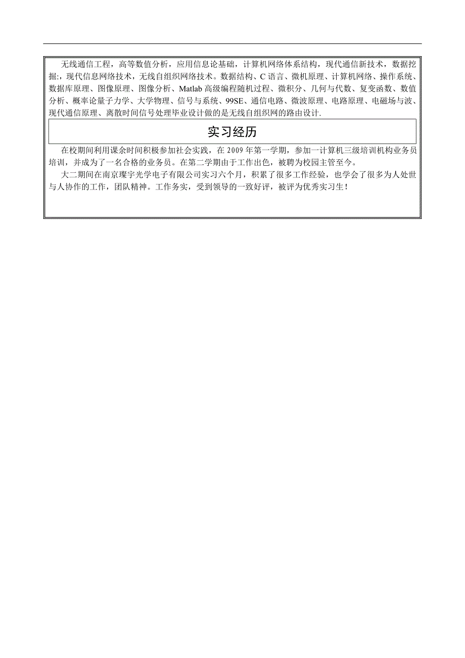 word格式简历模板下载_第2页