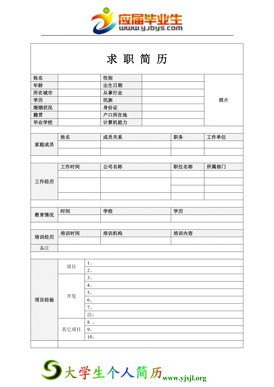 20多分的个人简历表与简历封面下载_第2页