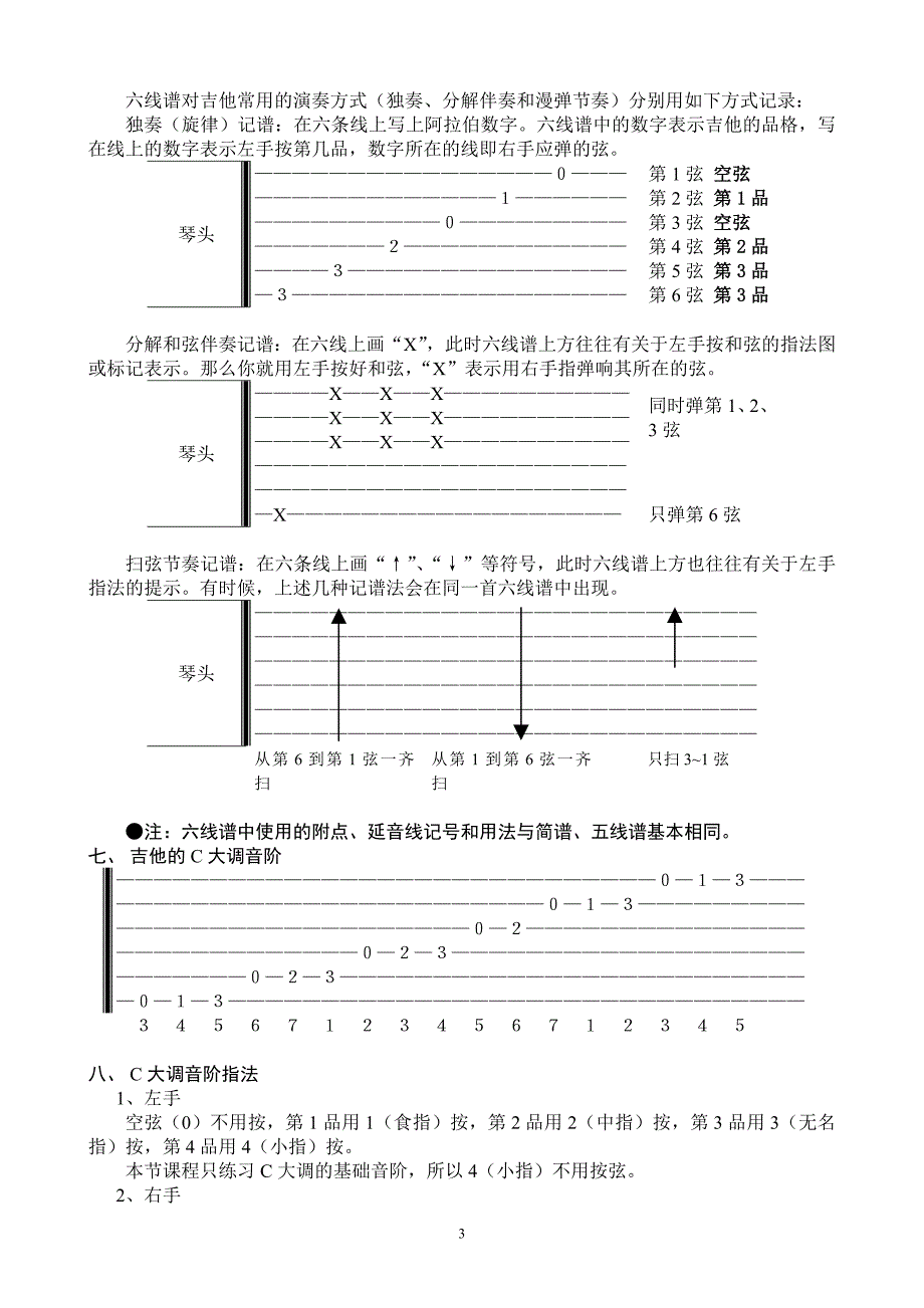 吉他教程入门知识【初学者必看】_第3页