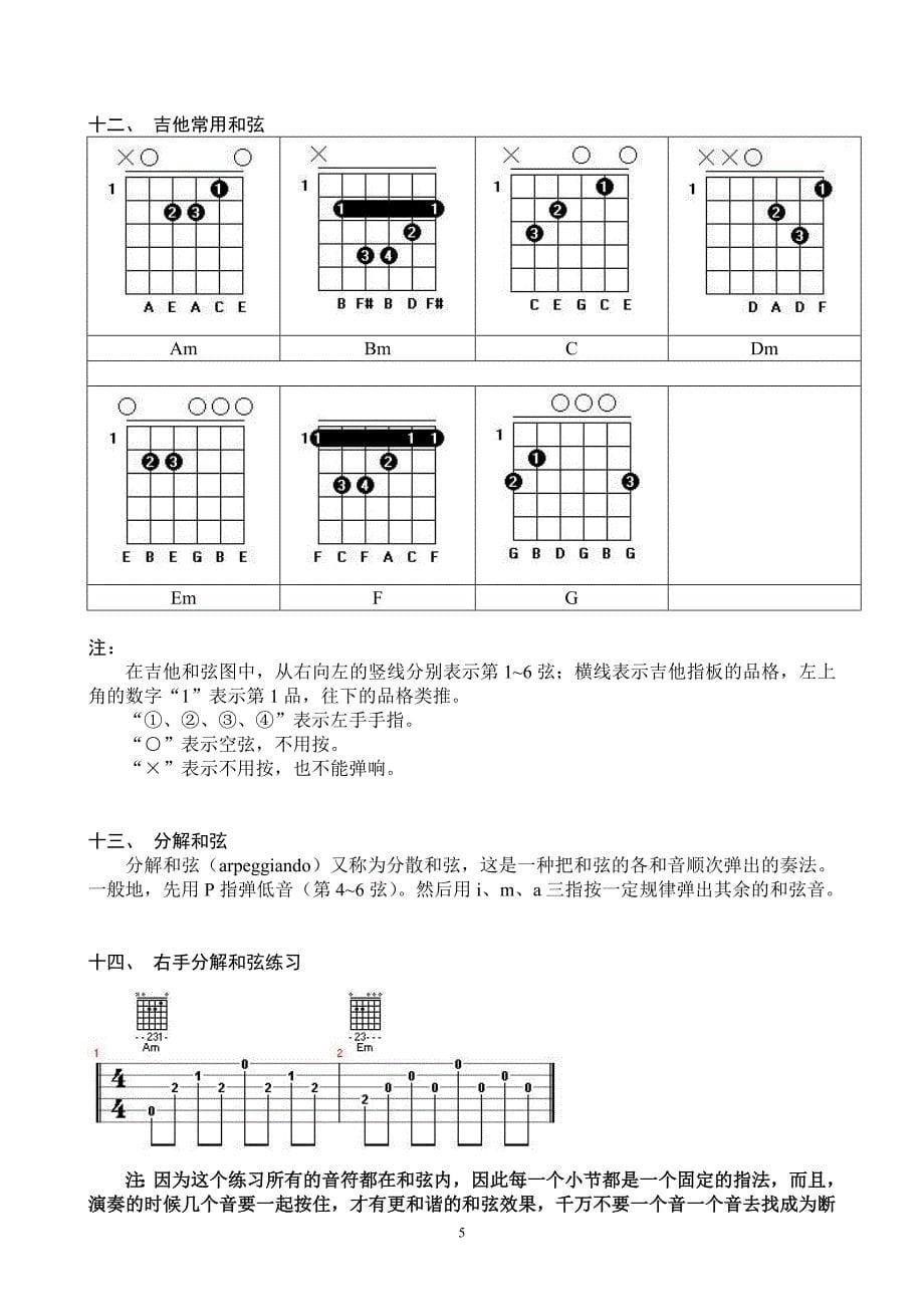 吉他教程入门知识【初学者必看】_第5页