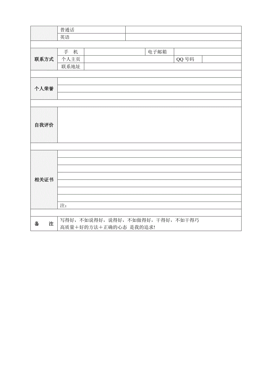 优秀精美简历模板集合(四处收集认真挑选精心整理吐血推荐永久)_第4页