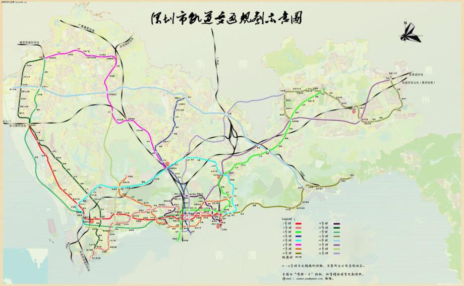 深圳地铁1至16号线超清晰示意图_第1页
