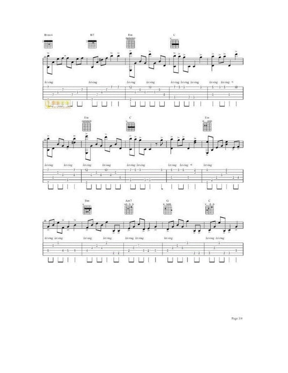天空之城吉他谱(简单版,复杂版,原版,带前奏)_第5页