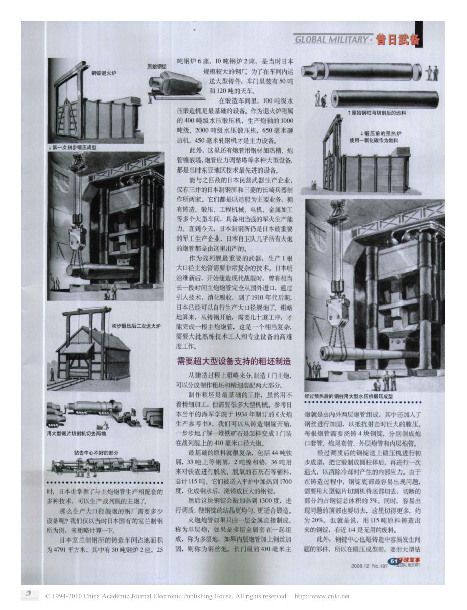 战舰巨炮是怎样制造的_图解日本长门级战列舰主炮制造流程_第2页