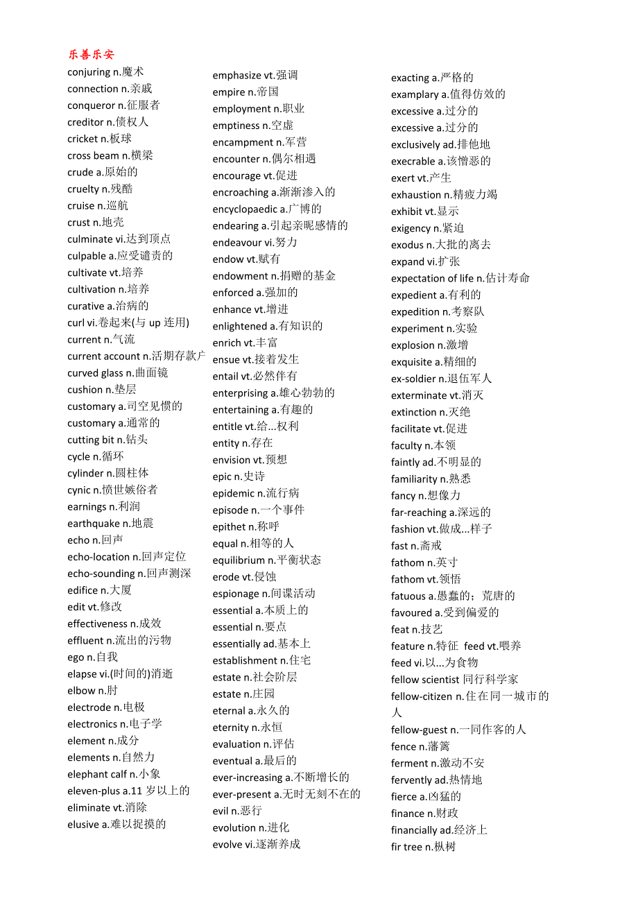 新概念英语第四册词汇手册_第4页