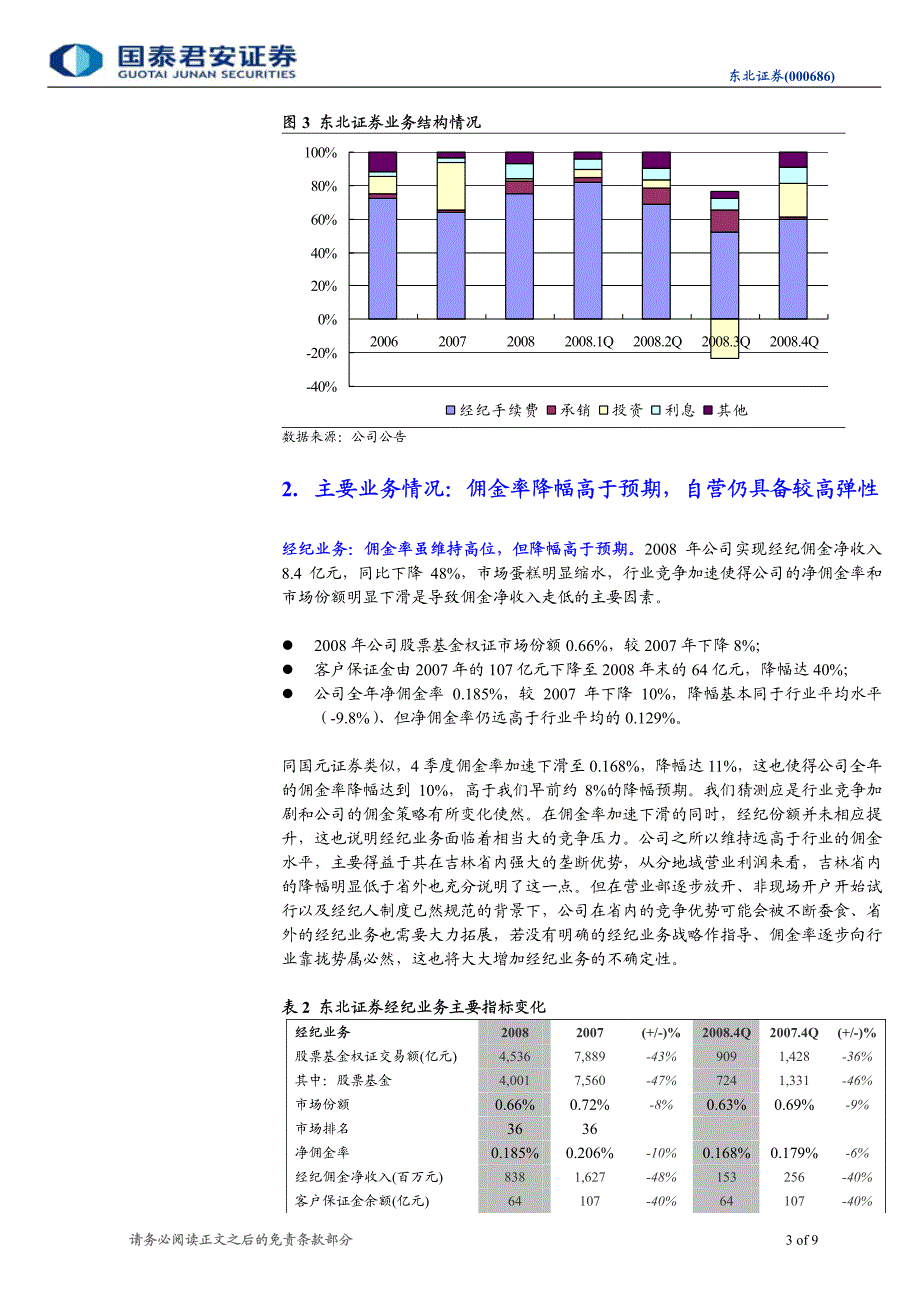 东北证券(国泰君安）年报点评－佣金率降幅略高于预期_第3页