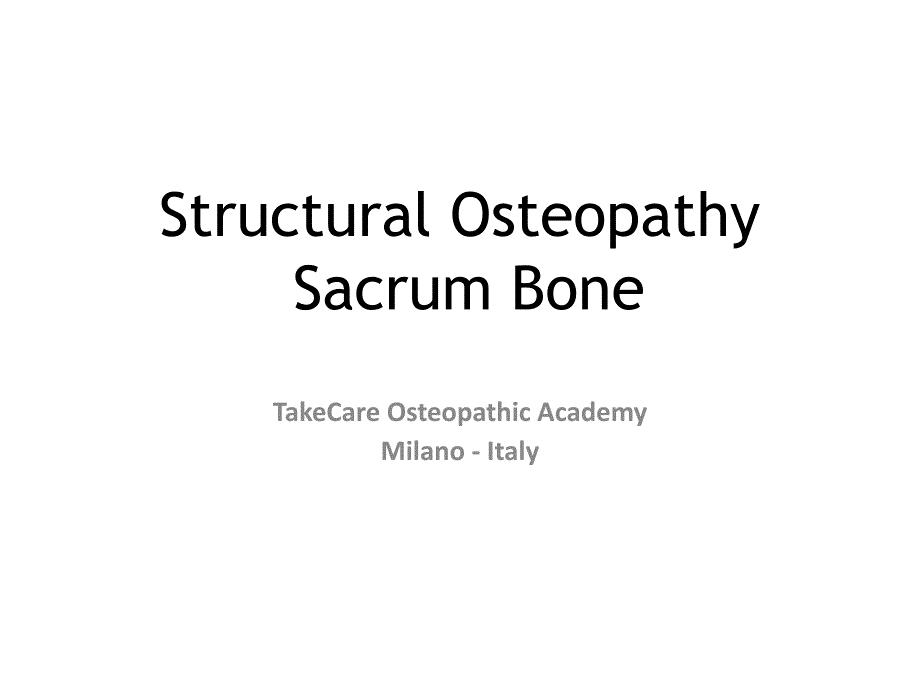 sacrum bone－整骨培训课件