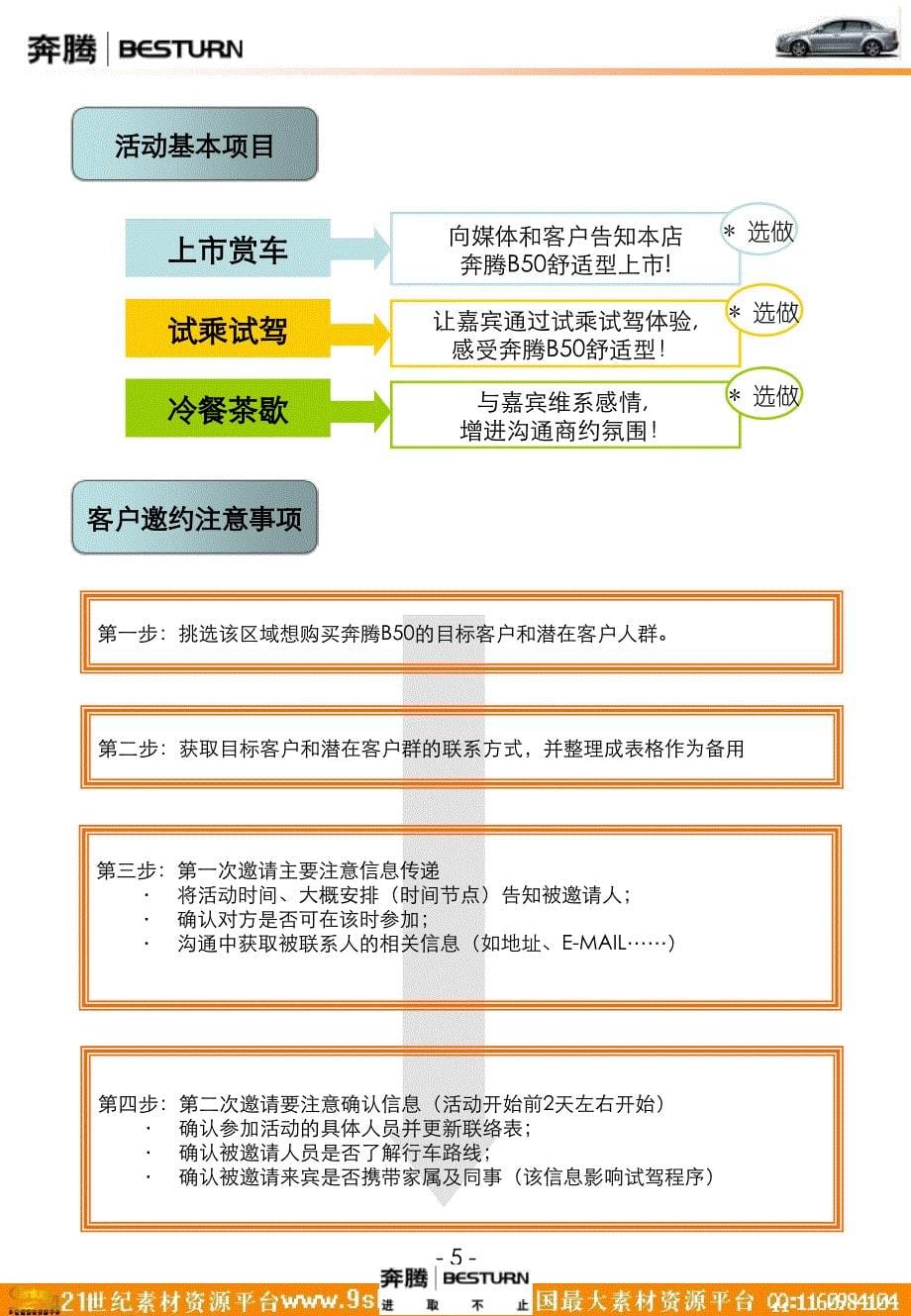 奔腾B50店头上市运营指导手册－公关活动广告策划_第5页