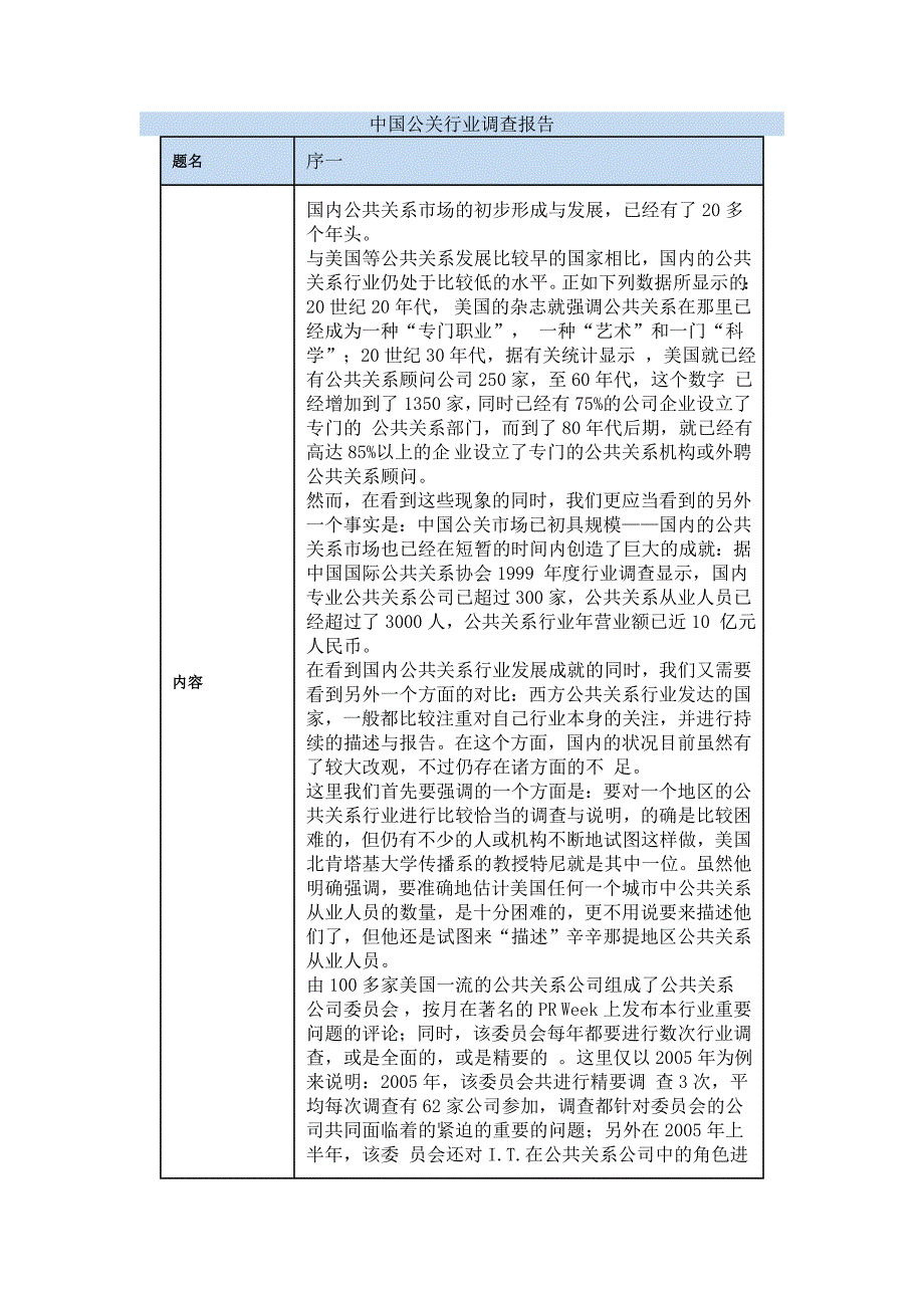 中国公关行业调查报告_第1页