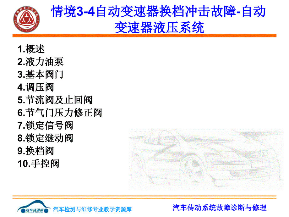 自动变速器液压系统._第1页