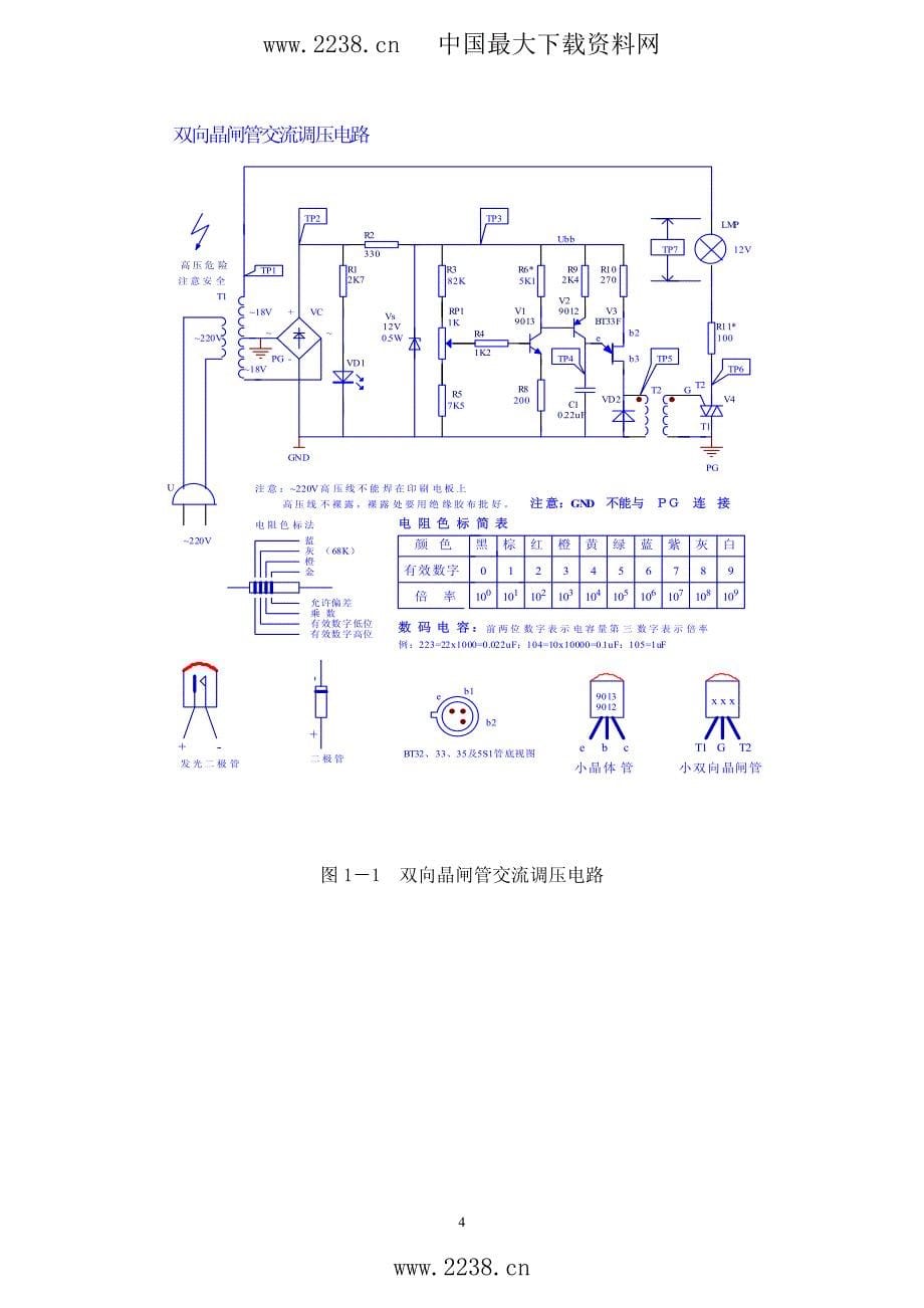 电力电子技术实训指导书_第5页