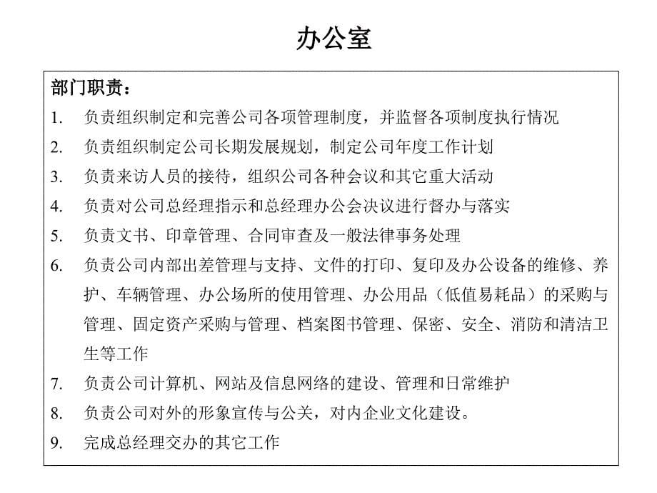 报告十一-宁波华能国际贸易有限公司办公室管理设计_第5页