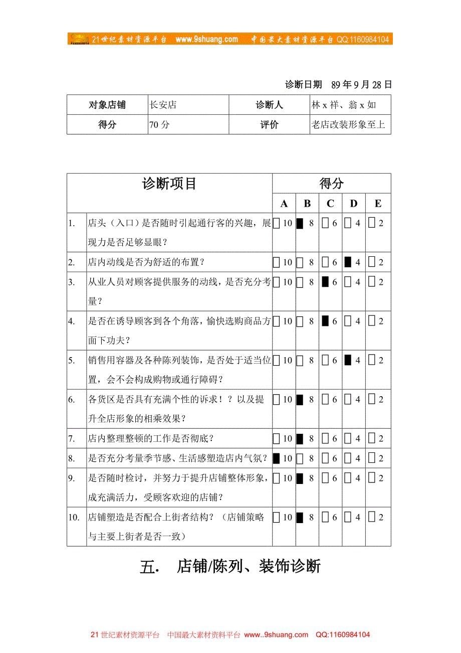 百貨商場競爭者分析（DOC页）_第5页