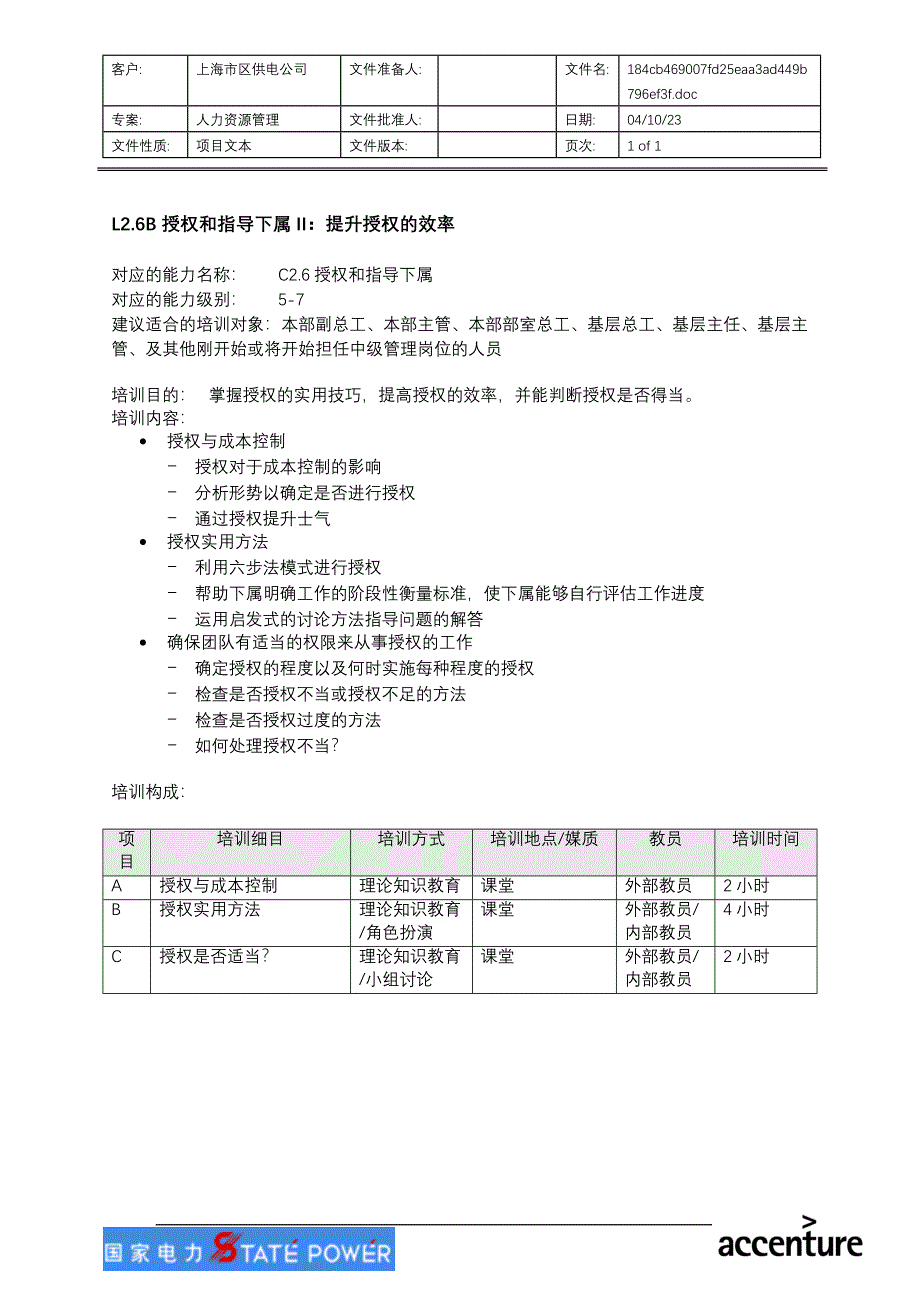 授权和指导下属II－上海市电力公司_第1页