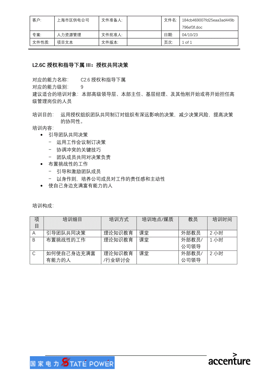 授权和指导下属III－上海市电力公司_第1页