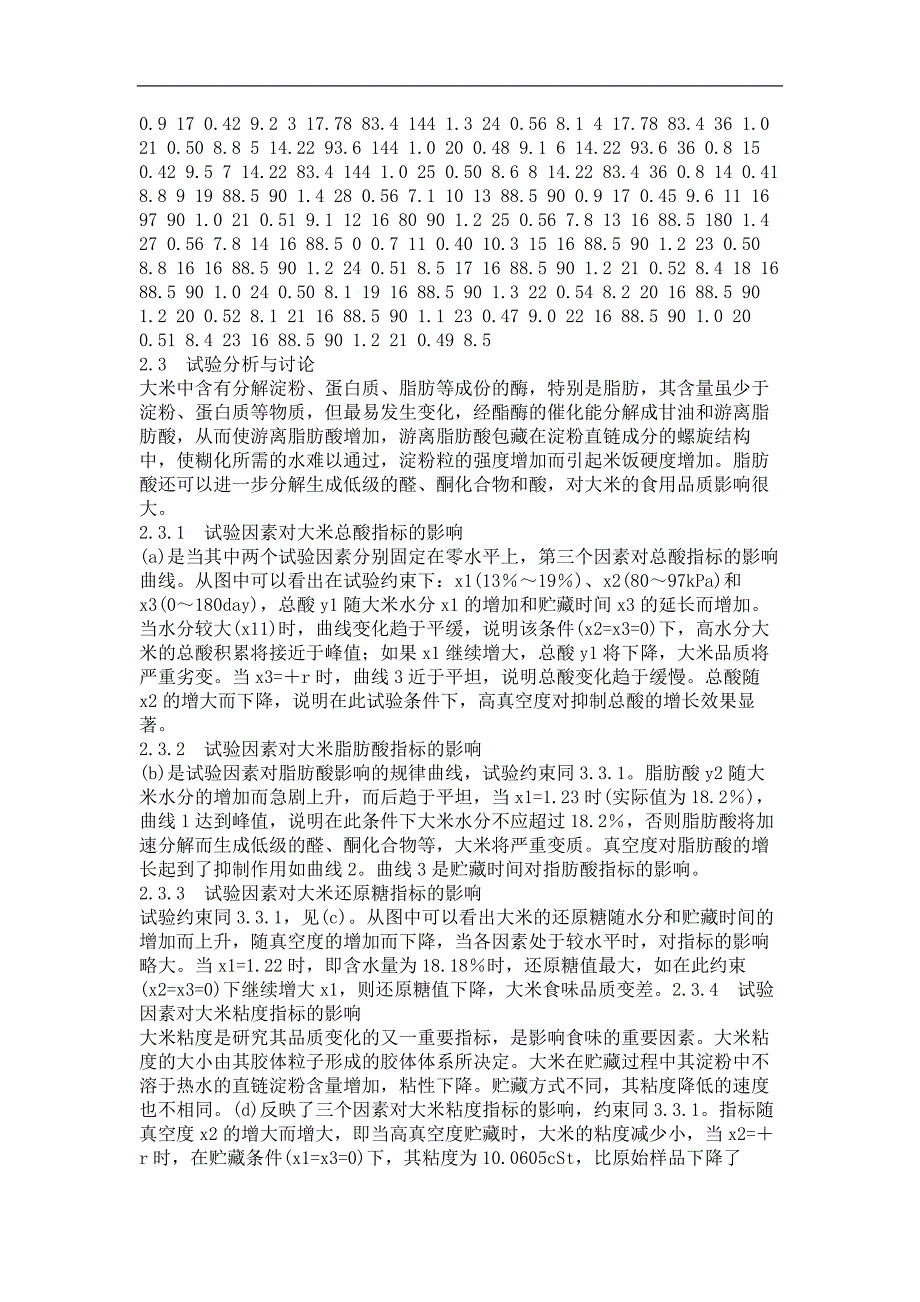 大米真空袋装贮藏品质变化规律试验_第2页