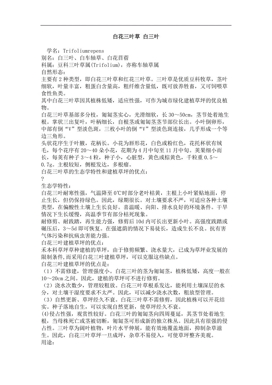 白花三叶草白三叶_第1页