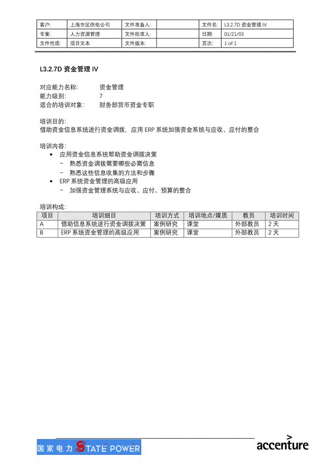 资金管理IV－上海市电力公司