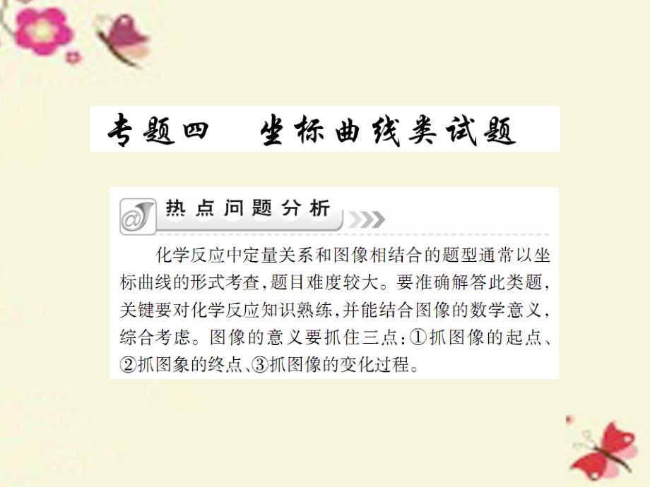 中考化学专题提升（4）坐标曲线类试题（精讲）课件_第1页