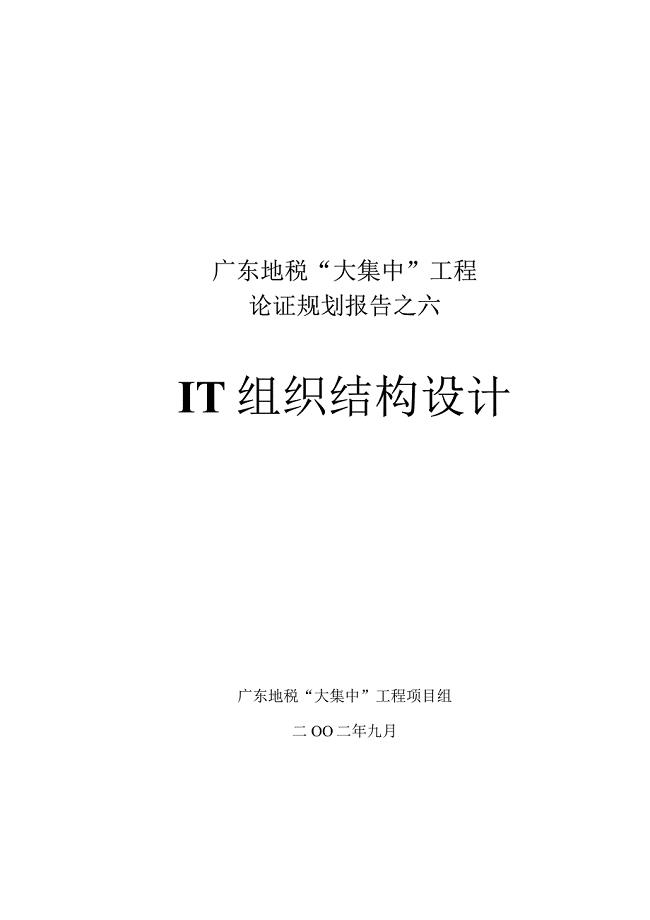 普华广东地税咨询项目资料——06IT组织结构设计