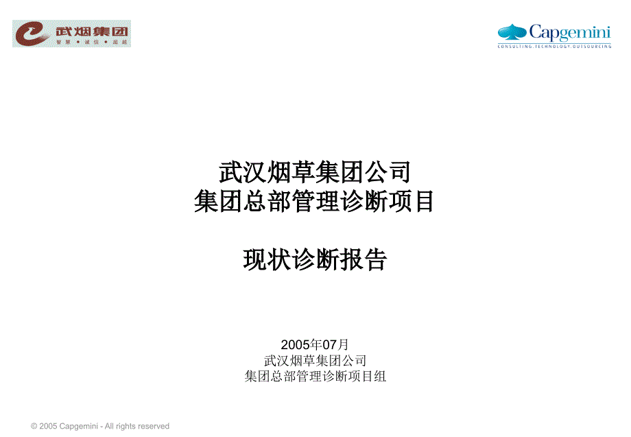 武烟集团管理诊断报告－现状评估0_第1页