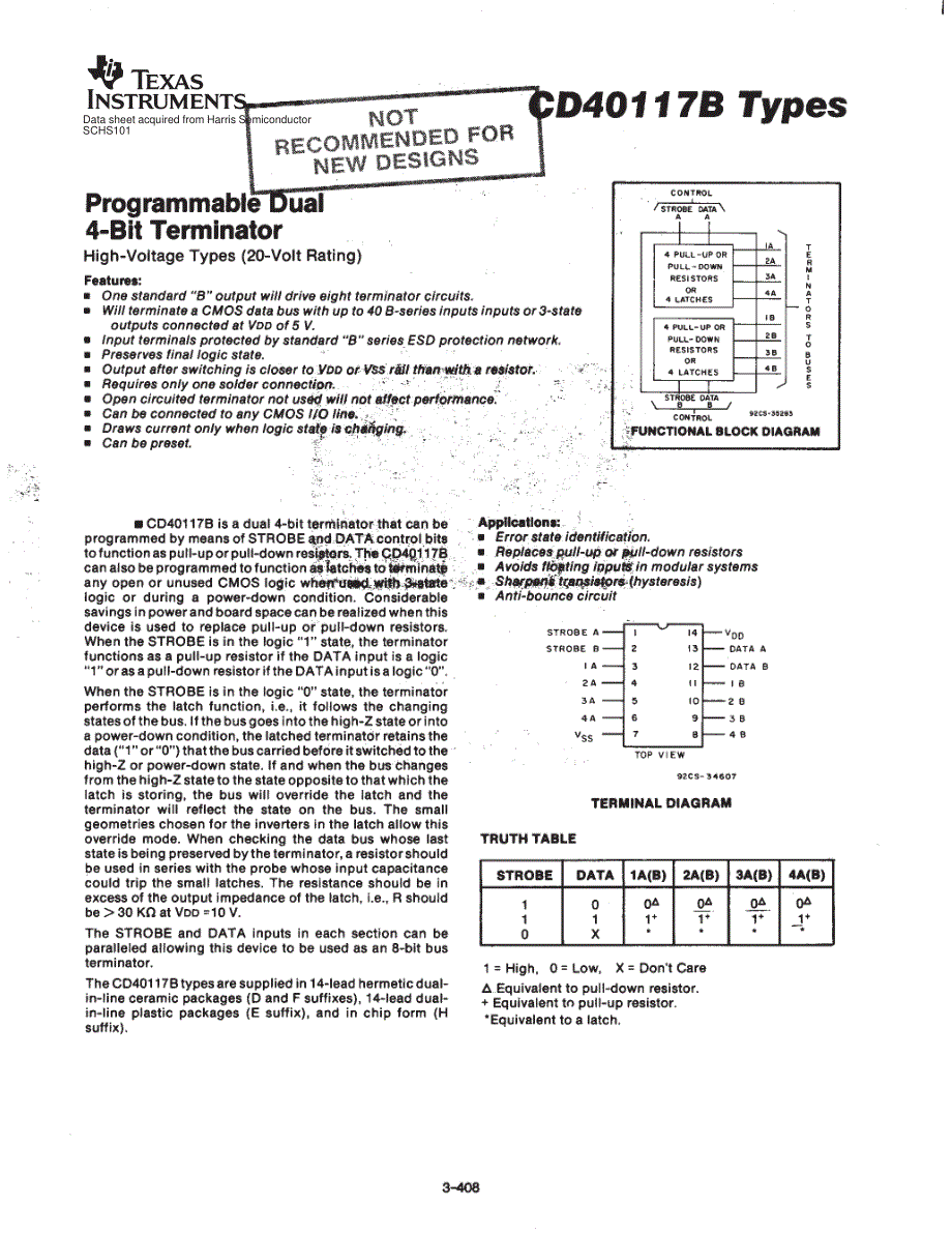 40117 CMOS 10线-4线BCD优先编码器_第1页