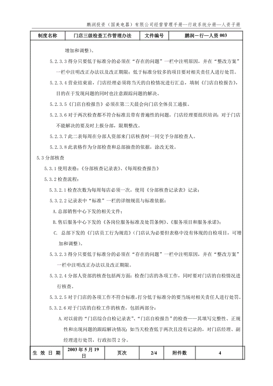 门店三级检查工作管理办法_第3页