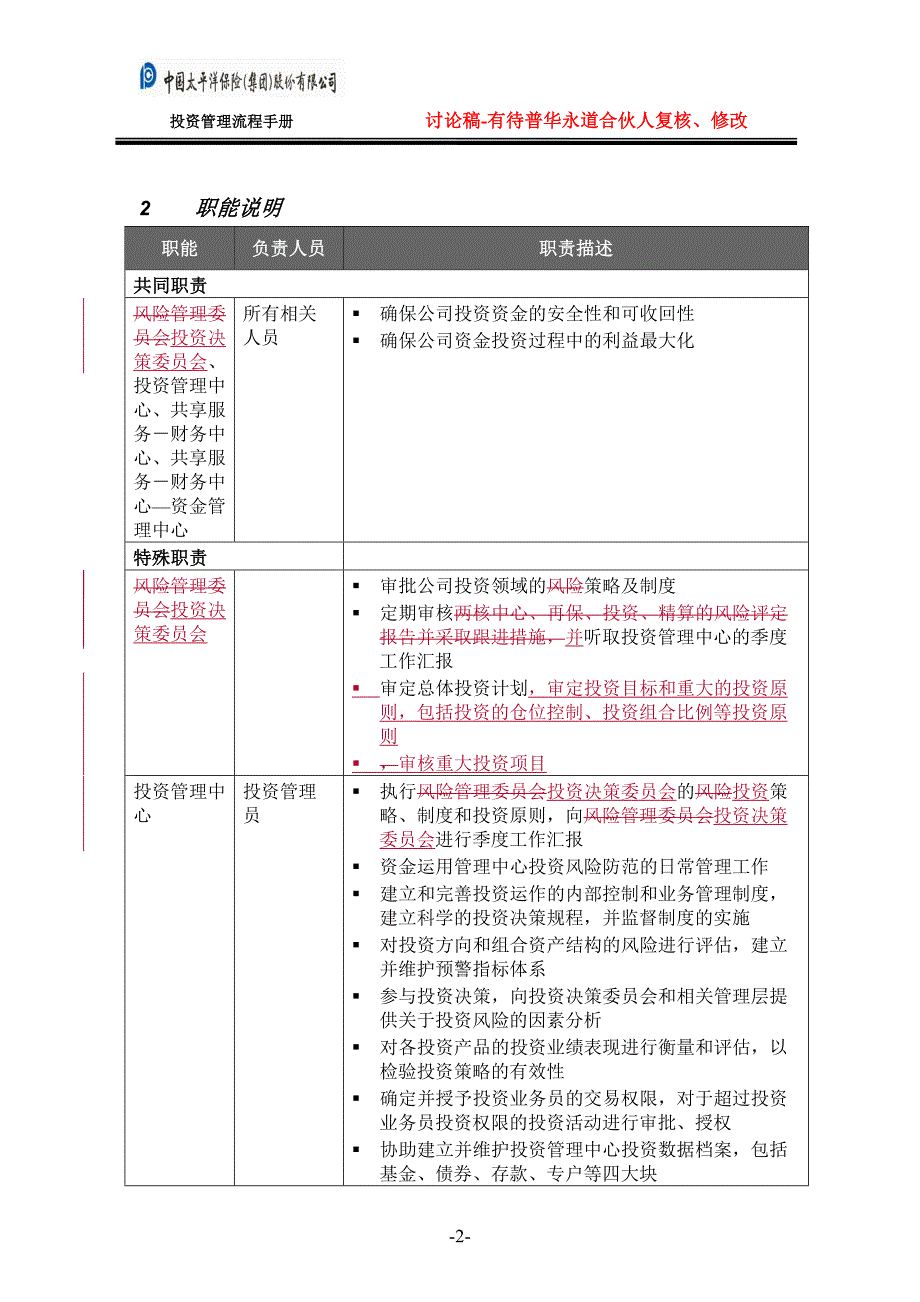 投资管理流程手册－中国太平洋保险股份有限公司_第4页