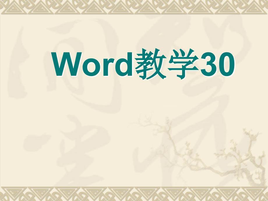 word教学课件30()
