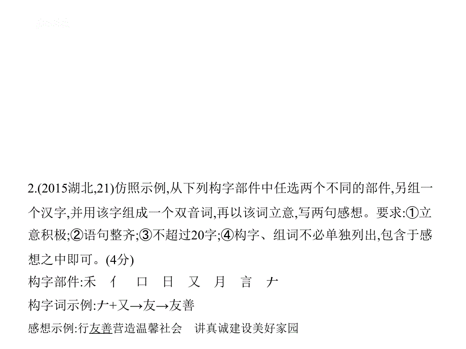 2017届高考人教版新课标语文一轮复习课件 专题六　选用、仿用、变换句式　正确运用常见的修辞手法_第3页