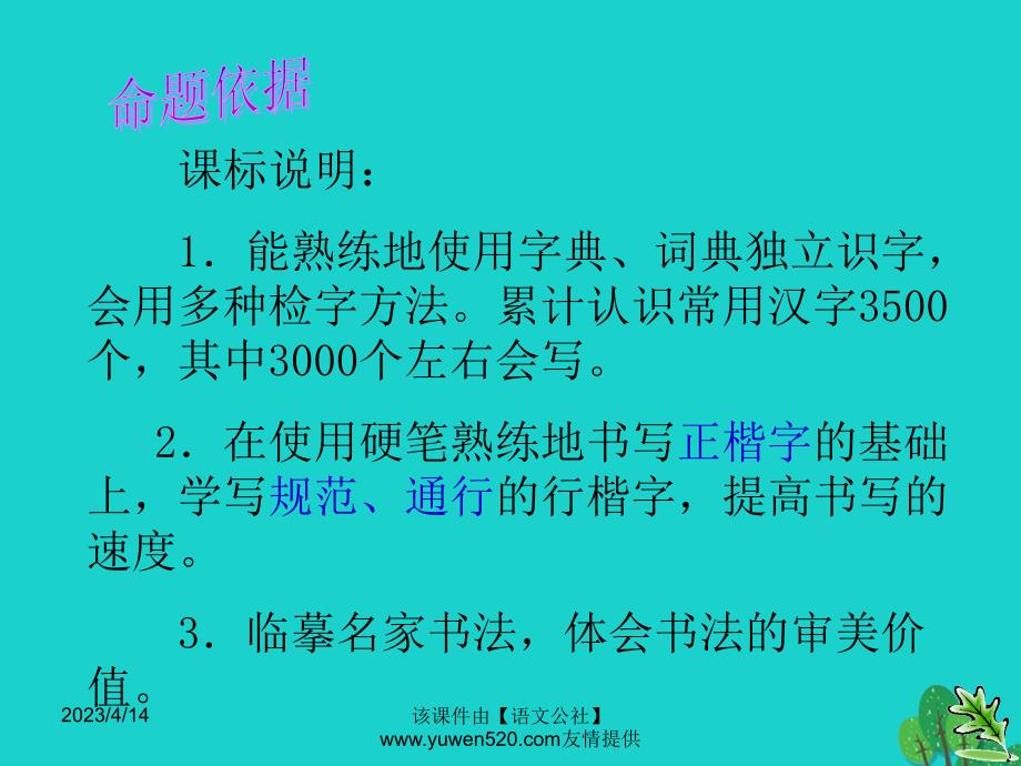 中考语文复习 语音与汉字 语音(汉字)课件_第4页