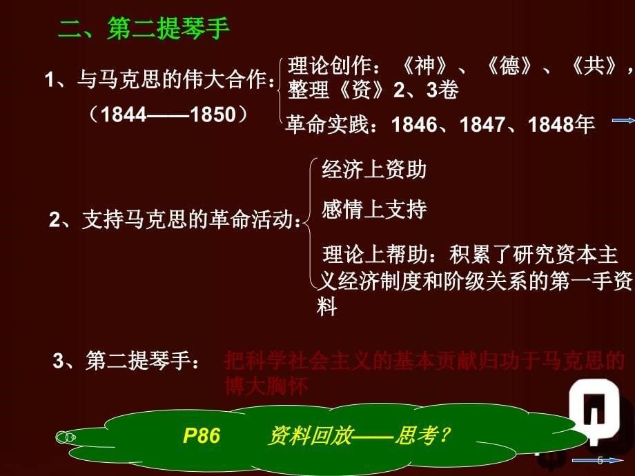 （人教版）历史选修四 5.2《无产阶级革命导师恩格斯》ppt课件（2）_第5页