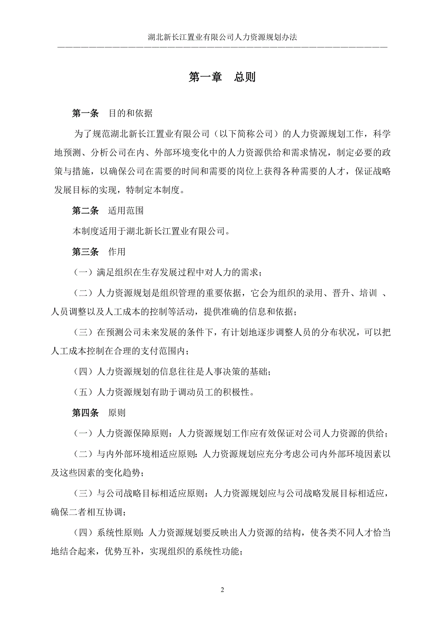 湖北新长江人资源规划制度_第3页