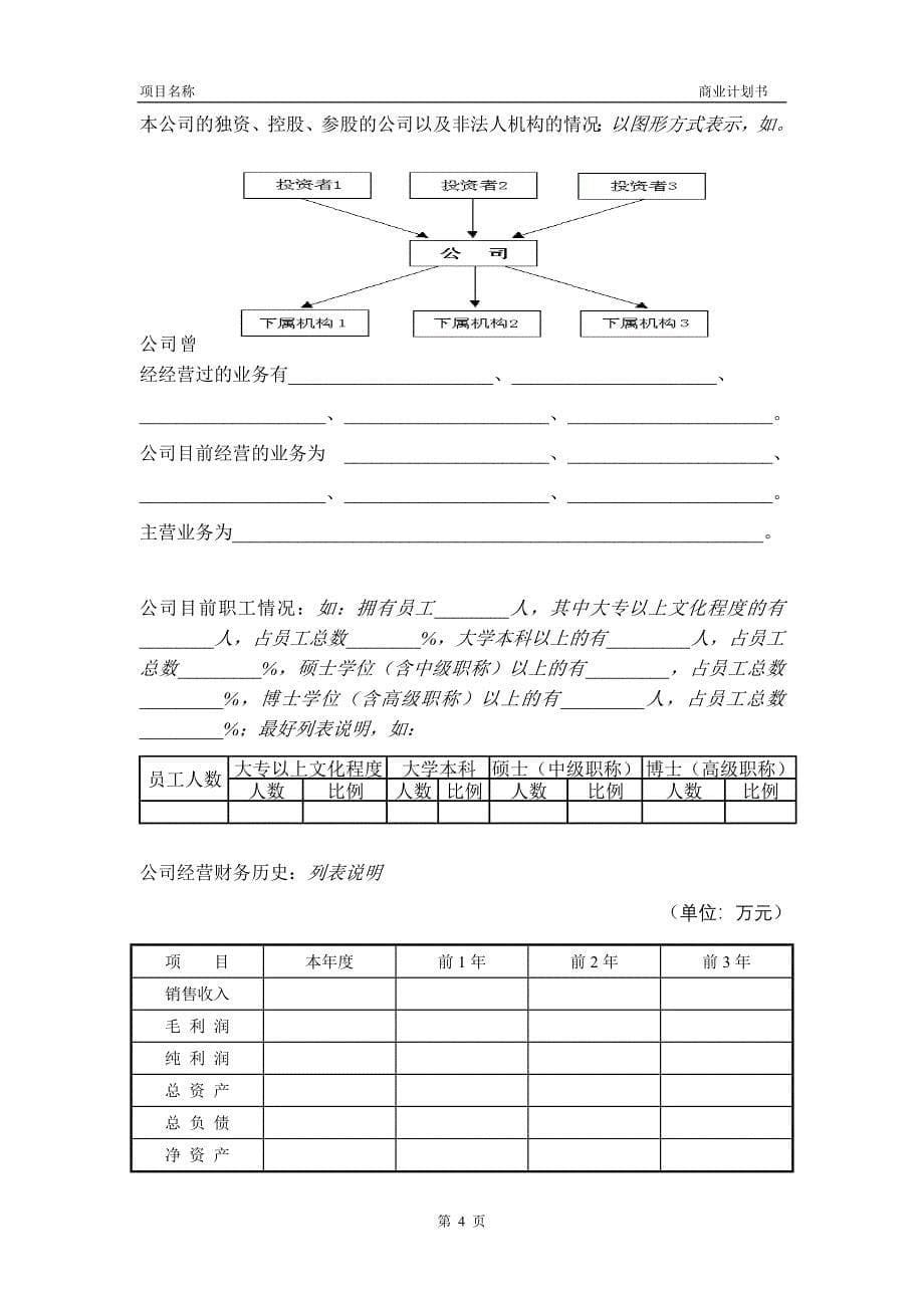 某创业投资公司商业计划书_第5页