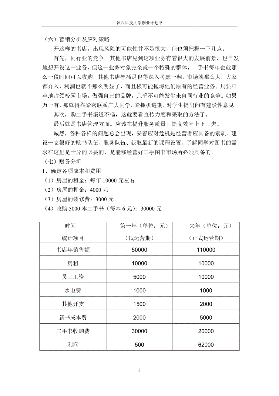 二手书书店创业计划书_第3页