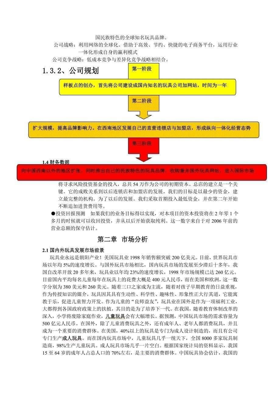 “佳佳”网络玩具有限公司商业计划书_第5页