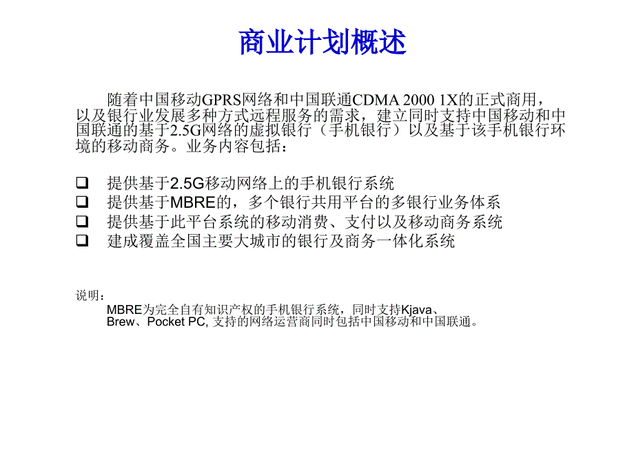 手机银行商业计划.（通迅项目商业计划书）_第2页