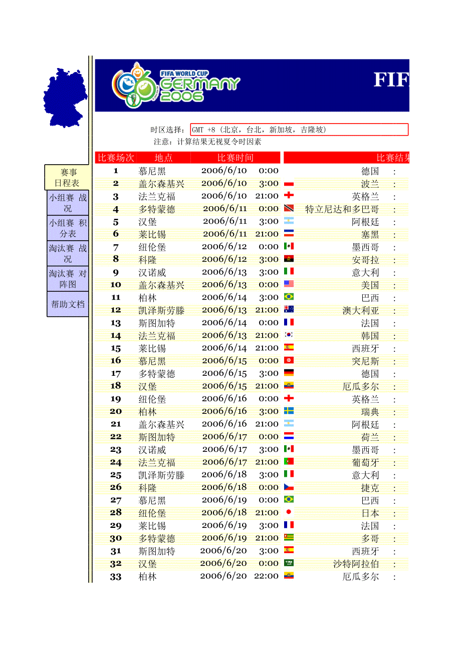 新版世界杯（表格模板）_第1页