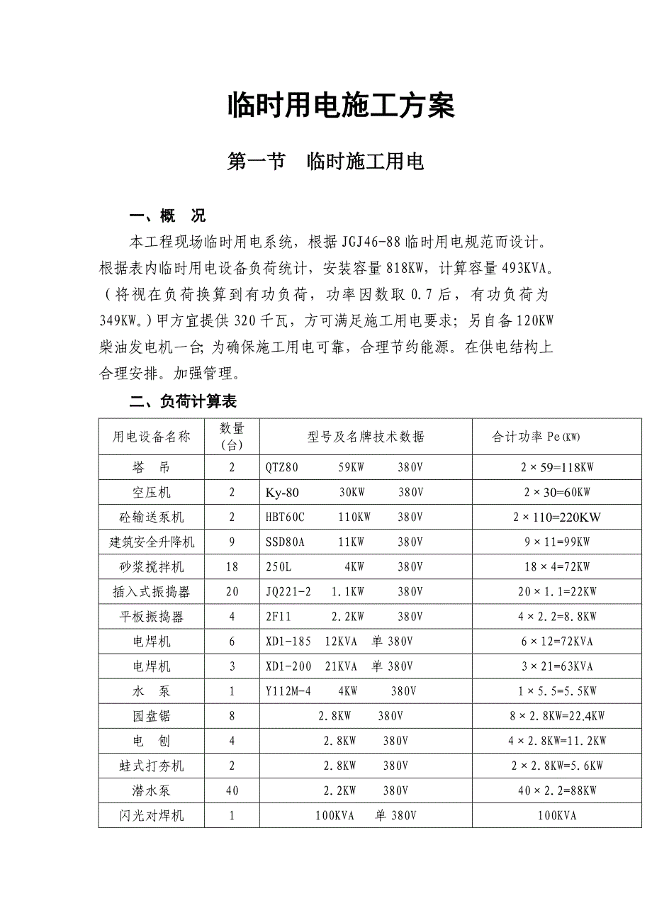 施工组织设计方案方案（电气施工组织设计）_第1页