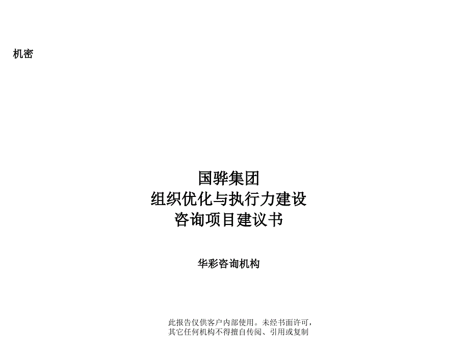 集团组织优化与执行力建设咨询项目建议书（人力资源－案例报告）_第1页