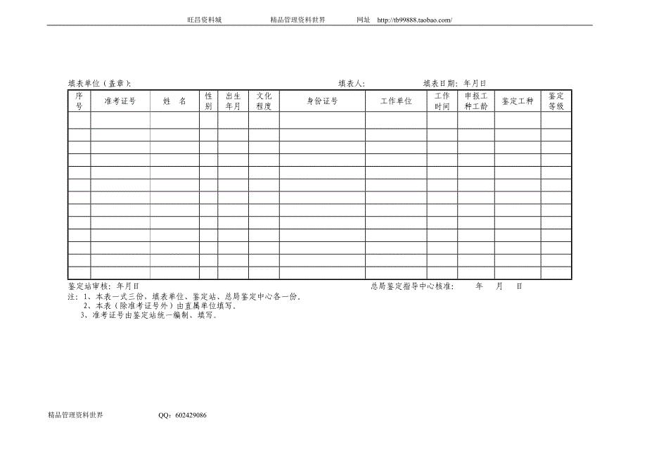 中国南方航空公司工作手册－人力资源管理 14表格