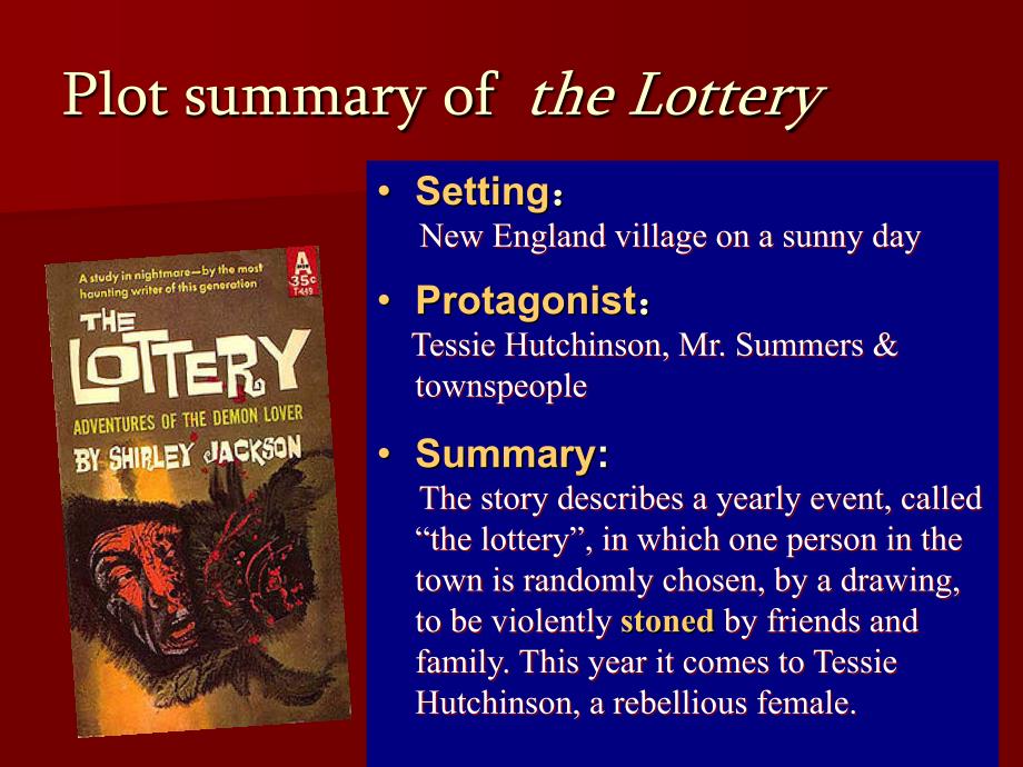 【文学】The lottery_themes_第3页