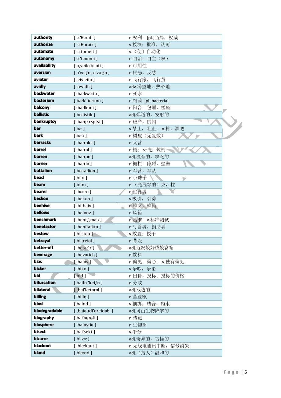 GMAT词汇精选单词WORD版(去广告完美版)_图文_第5页