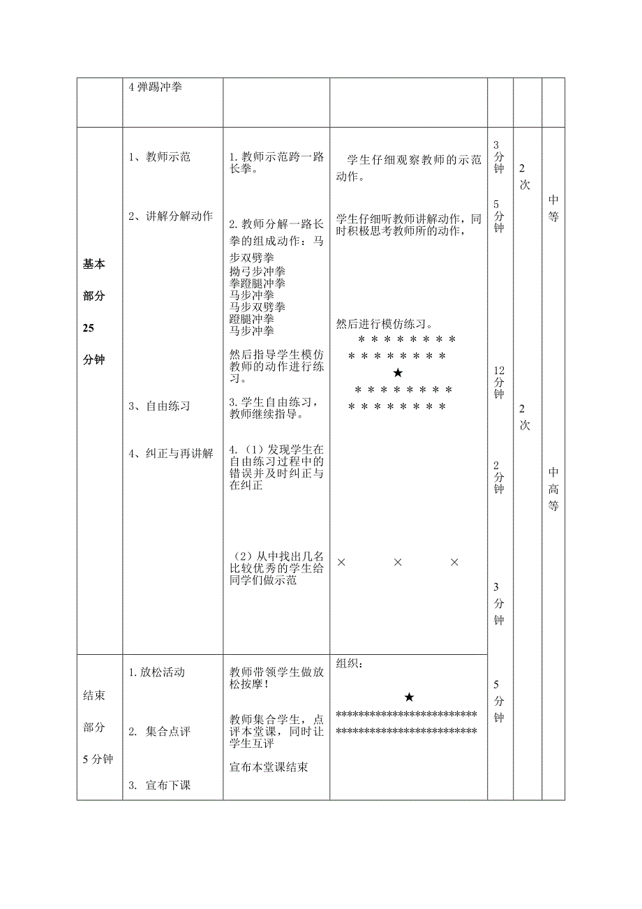 初中体育武术教案_第2页