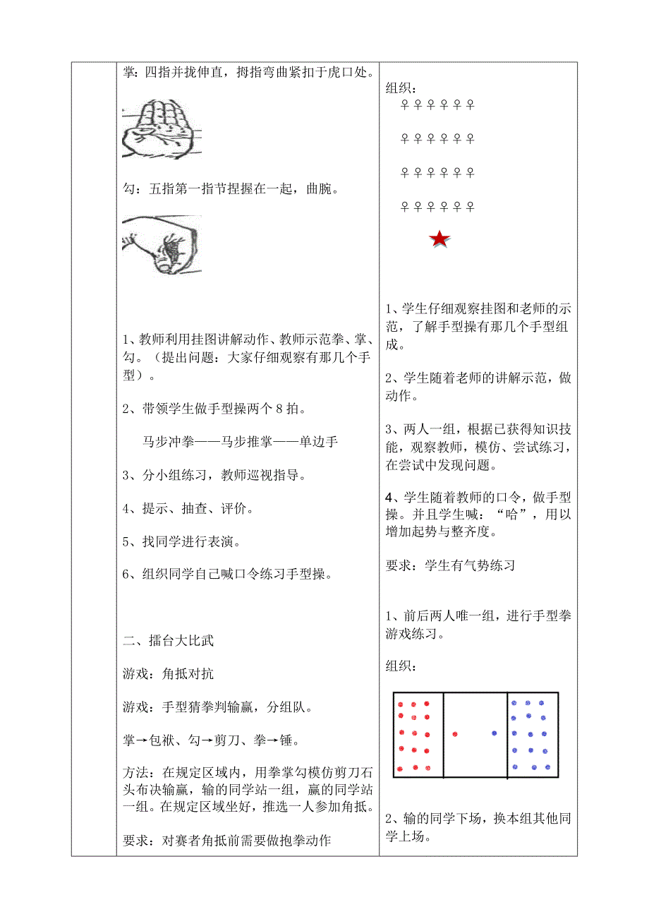 武术基本手型——拳掌勾教案_第2页