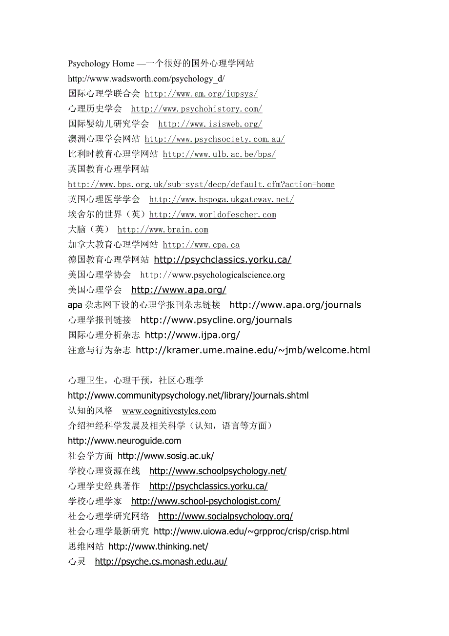 国内主要的心理学网站和杂志介绍_第4页