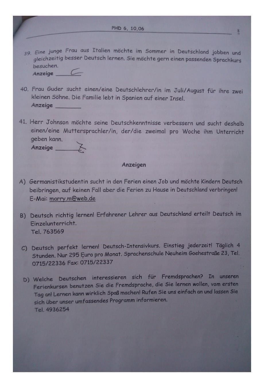 2010年大学德语六级真题_第5页
