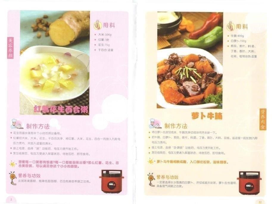九阳美食宝典-九阳电压力锅附送的菜谱(加标签)_第5页